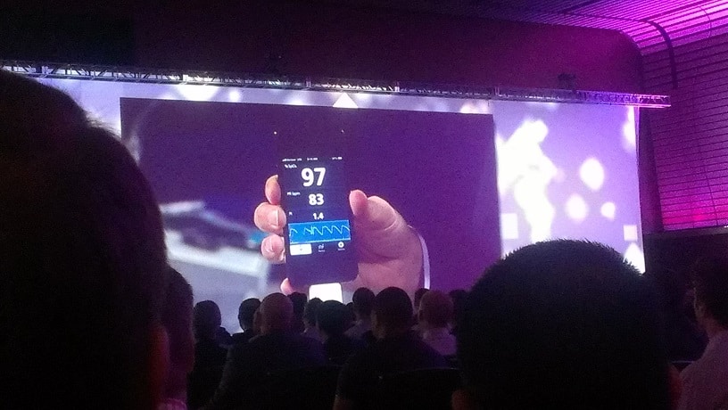 HIMSS 13 Keynote - Eric J Topol Measures Heartrate