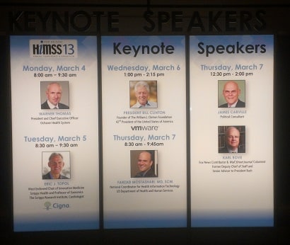 HIMSS 13 Keynote Speaker Schedule