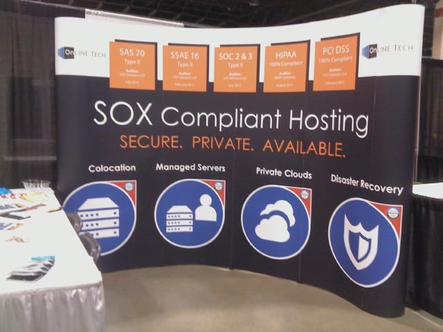 Online Tech's SOX Compliant Hosting Booth
