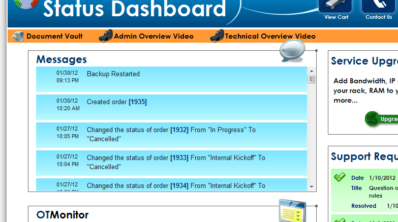 Backup Messages View