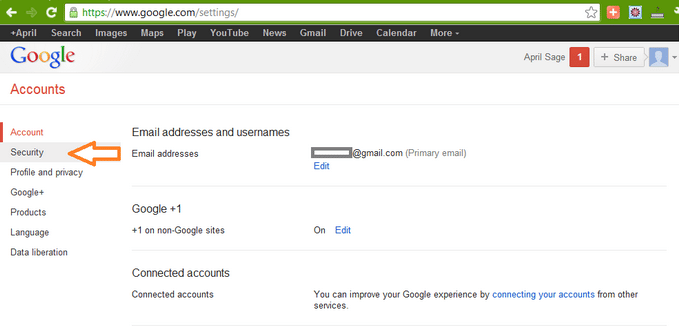 Google Security Settings