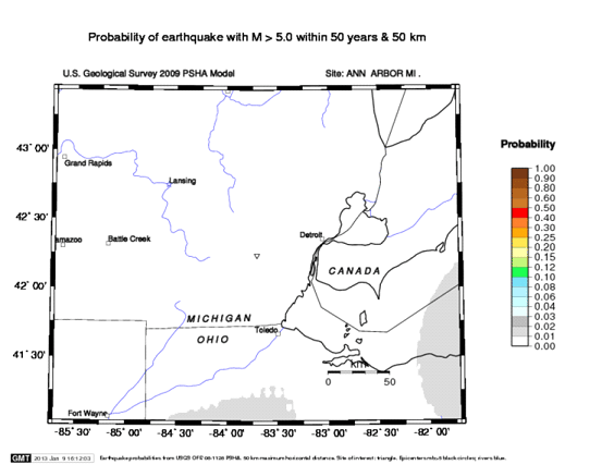 Michigan Earthquake Probability