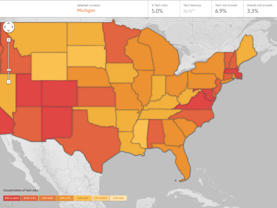 Michigan Tech Job Growth